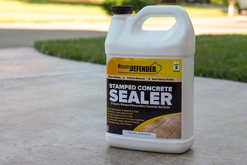 MasonryDefender Stamped Concrete Sealer, 1 Gal - Clear, Water-Based, Satin Finish Sealer for Decorative Concrete Surfaces - Image 2